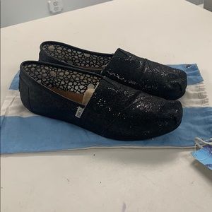 Black Sparkle Toms